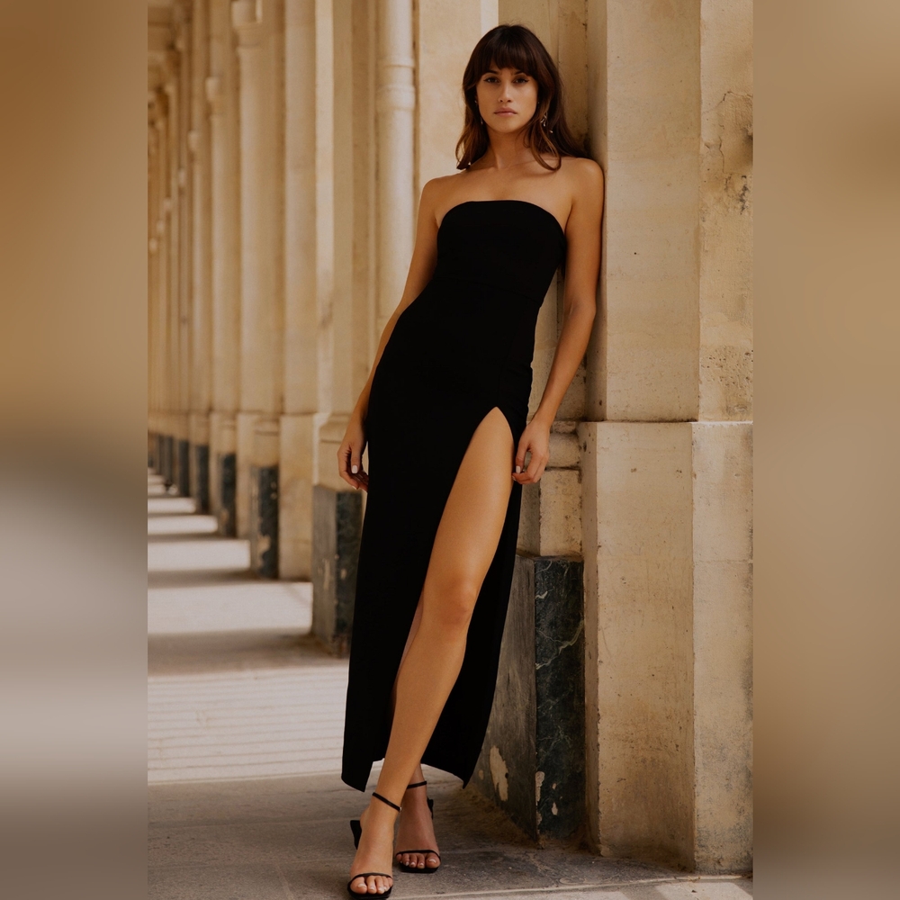 Meshki RACHEL Maxi Split Front Dress